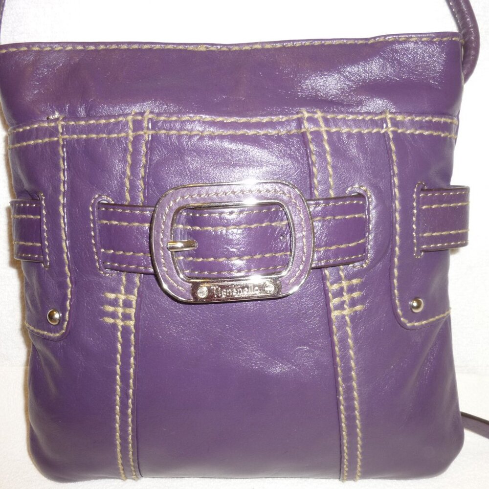 TIGNANELLO LEATHER PURPLE CROSSBODY HANDBAG